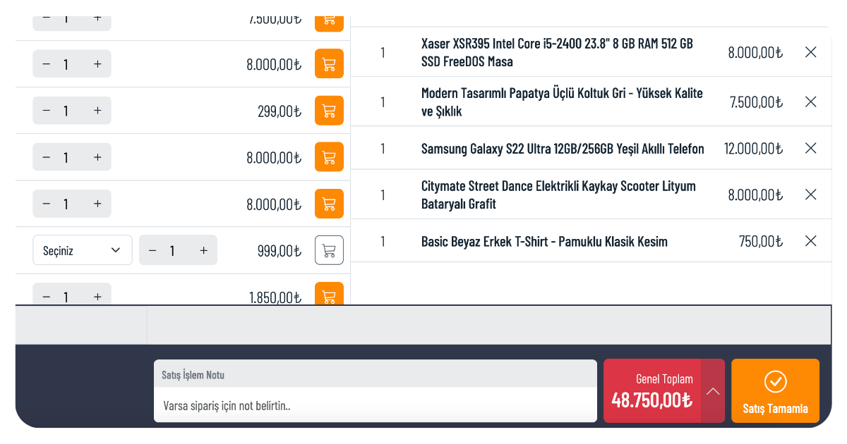 Online ve Fiziksel Satış
